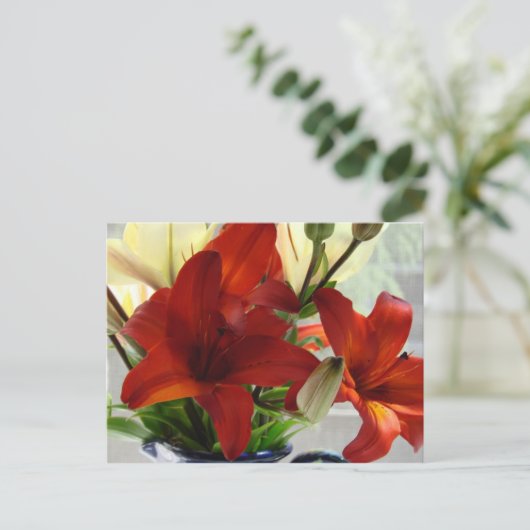 Rode lippen briefkaart (Staand voorkant)