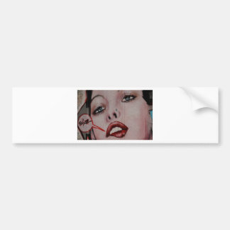 Rode lippen bumpersticker