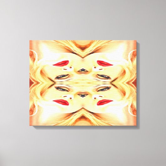 Rode Lippen Canvas Afdruk (Voorkant)