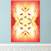 Rode lippen canvas afdruk (Insitu (Houten vloer))