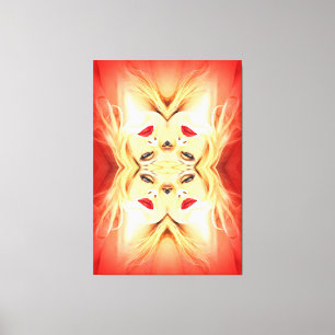 Rode lippen canvas afdruk