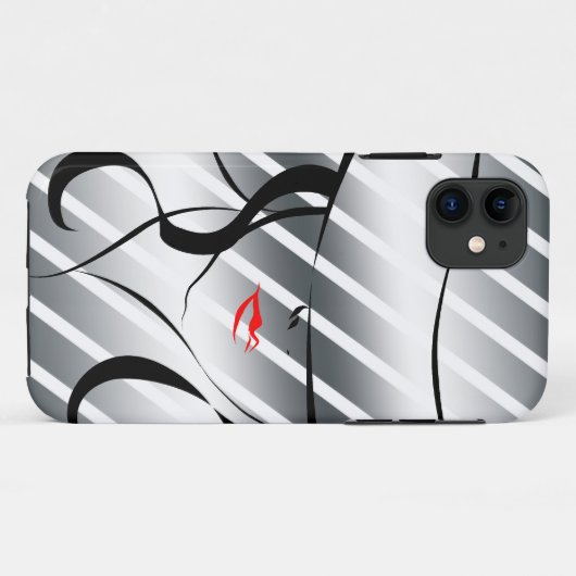 Rode lippen Case-Mate iPhone case (Achterkant (horizontaal))