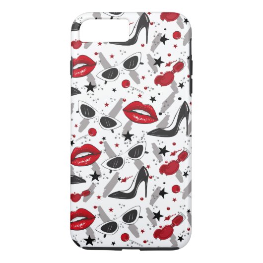 Rode Lippen Case-Mate iPhone Case (Achterkant)