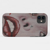 Rode lippen Case-Mate iPhone case (Achterkant (horizontaal))