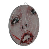 Rode lippen dartbord (Voorkant Links)