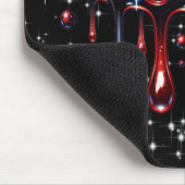Rode lippen druipend van glitter glamour glans muismat (Hoek)