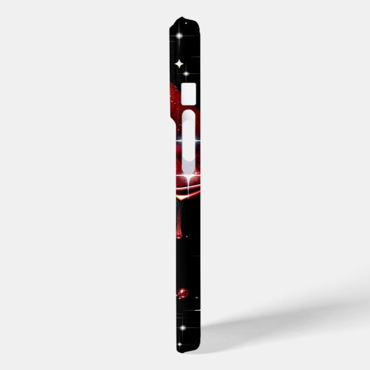 Rode lippen druppelen glitter glam sparkle Case-Mate iPhone case (Achterkant / Links)