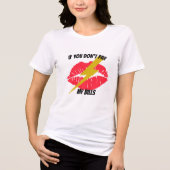 Rode lippen en mond | Grappige Breakup Letter Prin Tri-Blend Shirt (Voorkant)