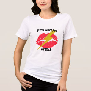 Rode lippen en mond   Grappige Breakup Letter Prin Tri-Blend Shirt