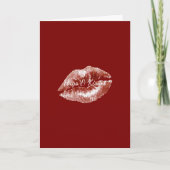 Rode Lippen Flirterig Romantische Valentijnsdag Li Kaart (Voorkant)