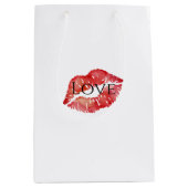 Rode lippen Flirty Kus Liefde Medium Cadeauzakje (Voorkant)