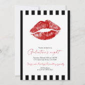 Rode Lippen Galentine's Night Out Kaart (Voorkant)