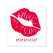 Rode lippen gepersonaliseerde tekst zelfinktende stempel (Design)