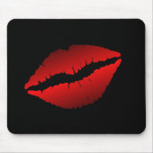 rode lippen geroteerd muismat (Voorkant)