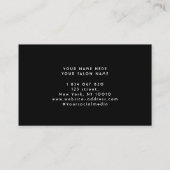 Rode Lippen & Goud Handgeschreven Script Make-up A Visitekaartje (Achterkant)