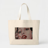 _Rode lippen Grote Tote Bag (Voorkant)