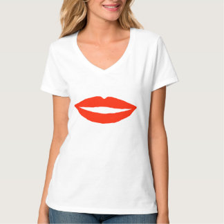 Rode lippen houden het simpel lieverd t-shirt