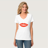 Rode lippen houden het simpel lieverd t-shirt (Voorkant volledig)