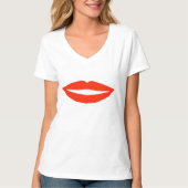 Rode lippen houden het simpel lieverd t-shirt (Voorkant)