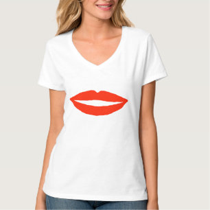 Rode lippen houden het simpel lieverd t-shirt