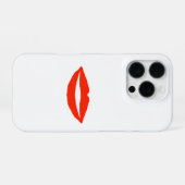 Rode Lippen iPhone Hoesje (Achterkant horizontaal)