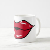 Rode lippen keramische koffie mok voor sassy slokj (Voorkant rechts)
