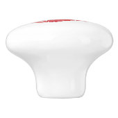 Rode lippen knuffels en kussen keramische knop (Zijkant)