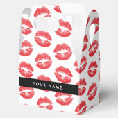 Rode lippen, kus, lippenstift, Jouw naam, personal Bedankdoosjes (Geopend)