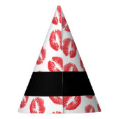 Rode lippen, kus, lippenstift, Jouw naam, personal Feesthoedjes (Achterkant)