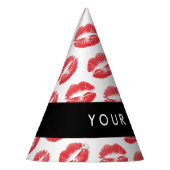 Rode lippen, kus, lippenstift, Jouw naam, personal Feesthoedjes (Links)