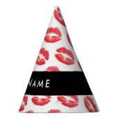 Rode lippen, kus, lippenstift, Jouw naam, personal Feesthoedjes (Rechts)