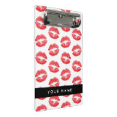 Rode lippen, kus, lippenstift, Jouw naam, personal Mini Klembord (Schuin)