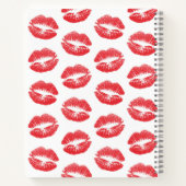 Rode lippen, kus, lippenstift, Jouw naam, personal Notitieboek (Achterkant)