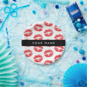 Rode lippen, kus, lippenstift, Jouw naam, personal Papieren Bordje (Feest)