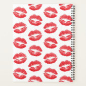 Rode lippen, kus, lippenstift, Jouw naam, personal Planner (Achterkant)