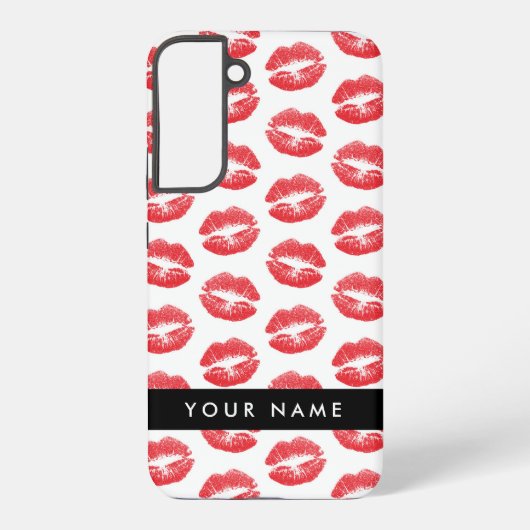 Rode lippen, kus, lippenstift, Jouw naam, personal Samsung Galaxy Hoesje (Achterkant)
