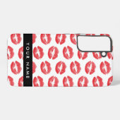 Rode lippen, kus, lippenstift, Jouw naam, personal Samsung Galaxy Hoesje (Achterkant horizontaal)
