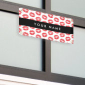 Rode lippen, kus, lippenstift, Jouw naam, personal Spandoek (Buitenkant Gebouw)