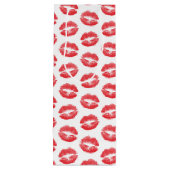 Rode lippen, kus, lippenstift, Jouw naam, personal Wijn Cadeautas (Achterkant)