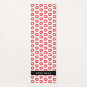 Rode lippen, kus, lippenstift, Jouw naam, personal Yogamat (Voorkant)