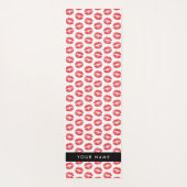 Rode lippen, kus, lippenstift, Jouw naam, personal Yogamat (Achterkant)