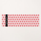 Rode lippen, kus, lippenstift, Jouw naam, personal Yogamat (Voorkant (horizontaal))