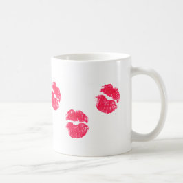 Rode Lippen Kus Lipstick Kisses Valentijnsdag Lief Koffiemok