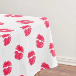 Rode Lippen Kus Lipstick Kisses Valentijnsdag Lief Tafelkleed