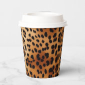 Rode lippen kus luipaard papieren bekers (Achterkant)