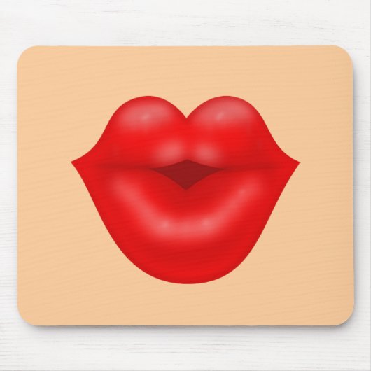 Rode lippen kus muismat (Voorkant)
