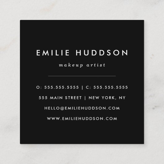 Rode lippen, kus, patroon van lippen, make-up arti vierkante visitekaartje (Achterkant)