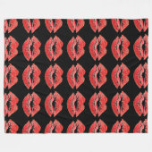 rode lippen kus print Valentijnsdag deken (Voorkant (Horizontaal))