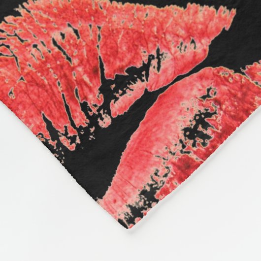 rode lippen kus print Valentijnsdag deken (Hoek)