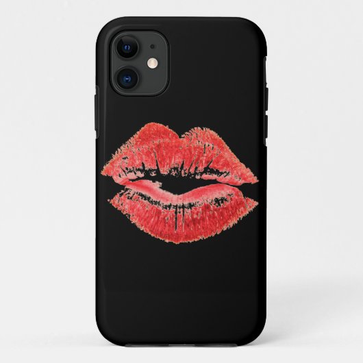 rode lippen kus printdoos Case-Mate iPhone case (Achterkant)